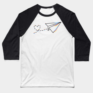 Paper plane heart Baseball T-Shirt